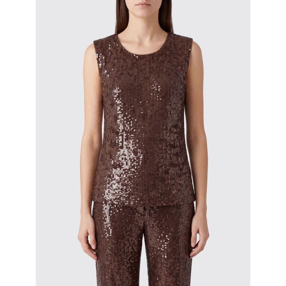 Parosh Women P.A.R.O.S.H. Sleeveless All-Over Sequin Embellished Top